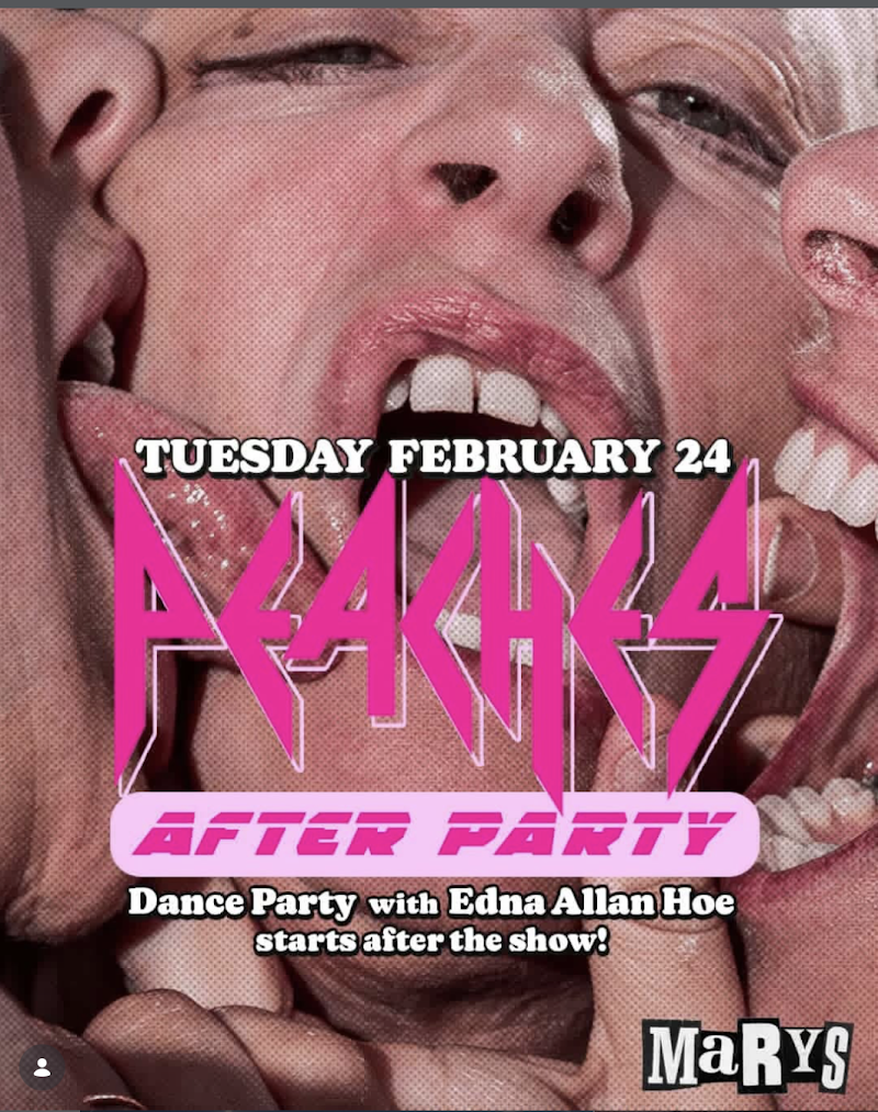 Peaches after party flyer